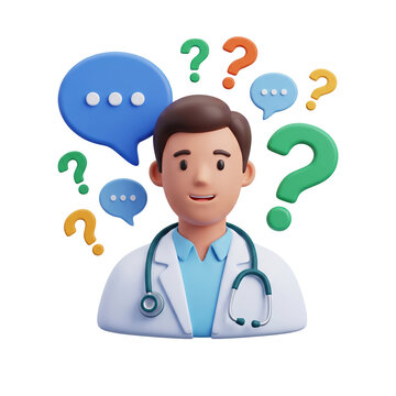 Doctor answering frequently asked questions